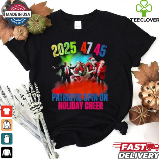 Trump 2025 47 45 Patriotic Spin On Holiday Cheer Inauguration Santa Claus shirt