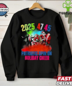Trump 2025 47 45 Patriotic Spin On Holiday Cheer Inauguration Santa Claus shirt