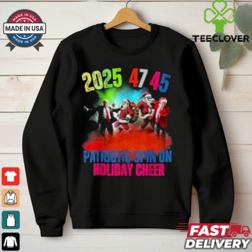 Trump 2025 47 45 Patriotic Spin On Holiday Cheer Inauguration Santa Claus shirt