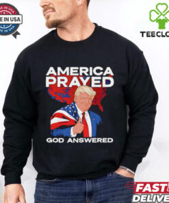 Trump America Prayed God Answered Thumbs Up shirt
