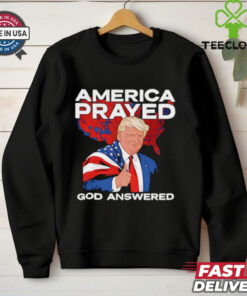 Trump America Prayed God Answered Thumbs Up shirt