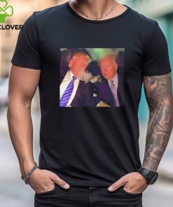 Trump And Biden Smokes Weed Picture Meme Shirts