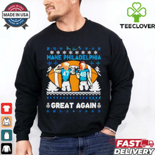 Trump And Elon Musk Make Philadelphia Great Again ugly Christmas shirt