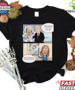 Trump Buzz Aldrin is voting for me and Harris Neil Armstrong is voting for me shirt