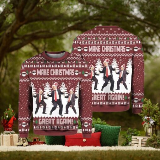 Trump Dancing Make Christmas Great Again Ugly Christmas Sweater Gift For Holiday