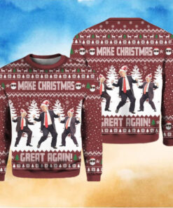 Trump Dancing Make Christmas Great Again Ugly Sweater, Funny Trump Christmas Sweater