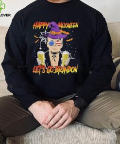 Trump Drinking Beer Halloween Costume Sarcastic Anti Biden Shirt