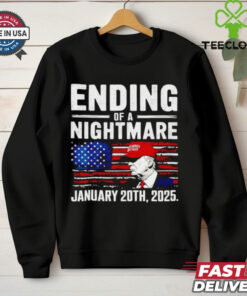 Trump Ending Of A Nightmare January 20th 2025 USA flag shirt