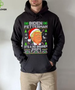 Trump Funny Christmas Biden Fetterman 2024 It’s a no brainer ugly Xmas shirt
