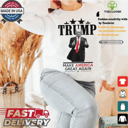 Trump Giving 2 Thumbs Up President Trump Rally T shirt