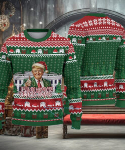 Trump I’ll Be Home For Christmas Ugly Christmas Sweater