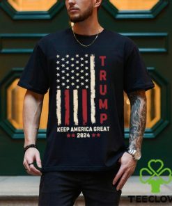 Trump Keep America Great 2024 Stars American Flag T Shirt