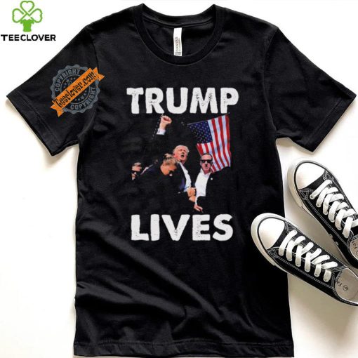 Trump Live Trump Shot Fist Pump T Shirt