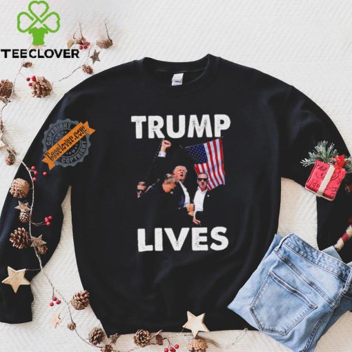 Trump Live Trump Shot Fist Pump T Shirt