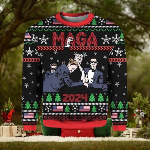 Trump MAGA 2024 Ugly Christmas Sweater