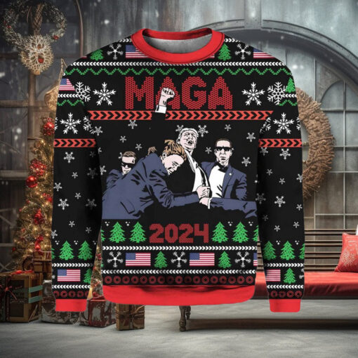 Trump MAGA 2024 Ugly Christmas Sweater