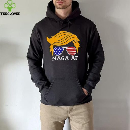 Trump MAGA AF Parody Orange Hair Glasses Shirt