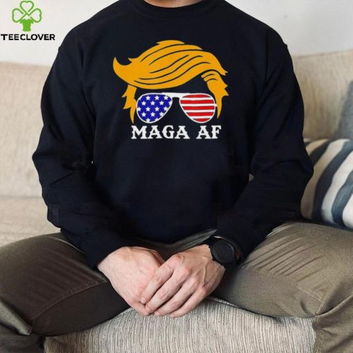 Trump MAGA AF Parody Orange Hair Glasses Shirt