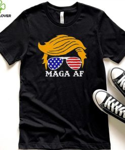 Trump MAGA AF Parody Orange Hair Glasses Shirt