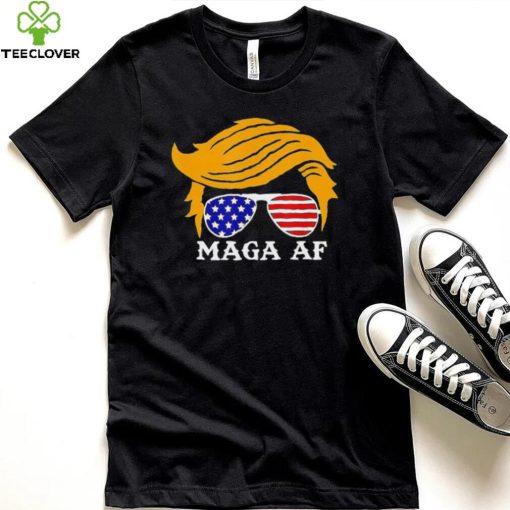 Trump MAGA AF Parody Orange Hair Glasses Shirt