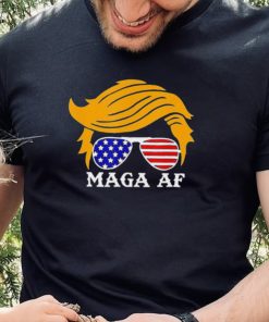 Trump MAGA AF Parody Orange Hair Glasses Shirt