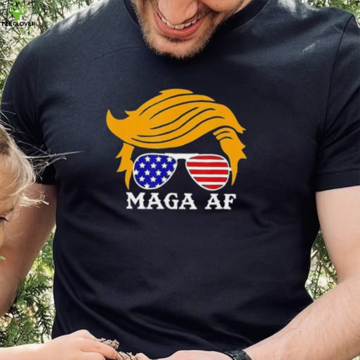 Trump MAGA AF Parody Orange Hair Glasses Shirt