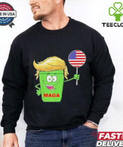 Trump MAGA Cartoon Garbage Can American Flag shirt 3 Trump MAGA Cartoon Garbage Can American Flag shirt