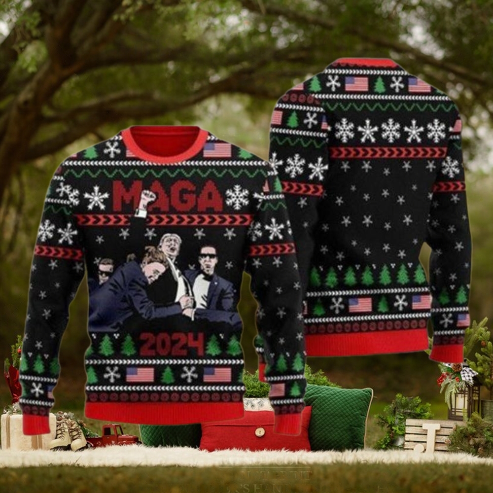 Trump Maga 2024 Ugly Christmas Sweater Trump Maga 2024 Ugly Christmas Sweater