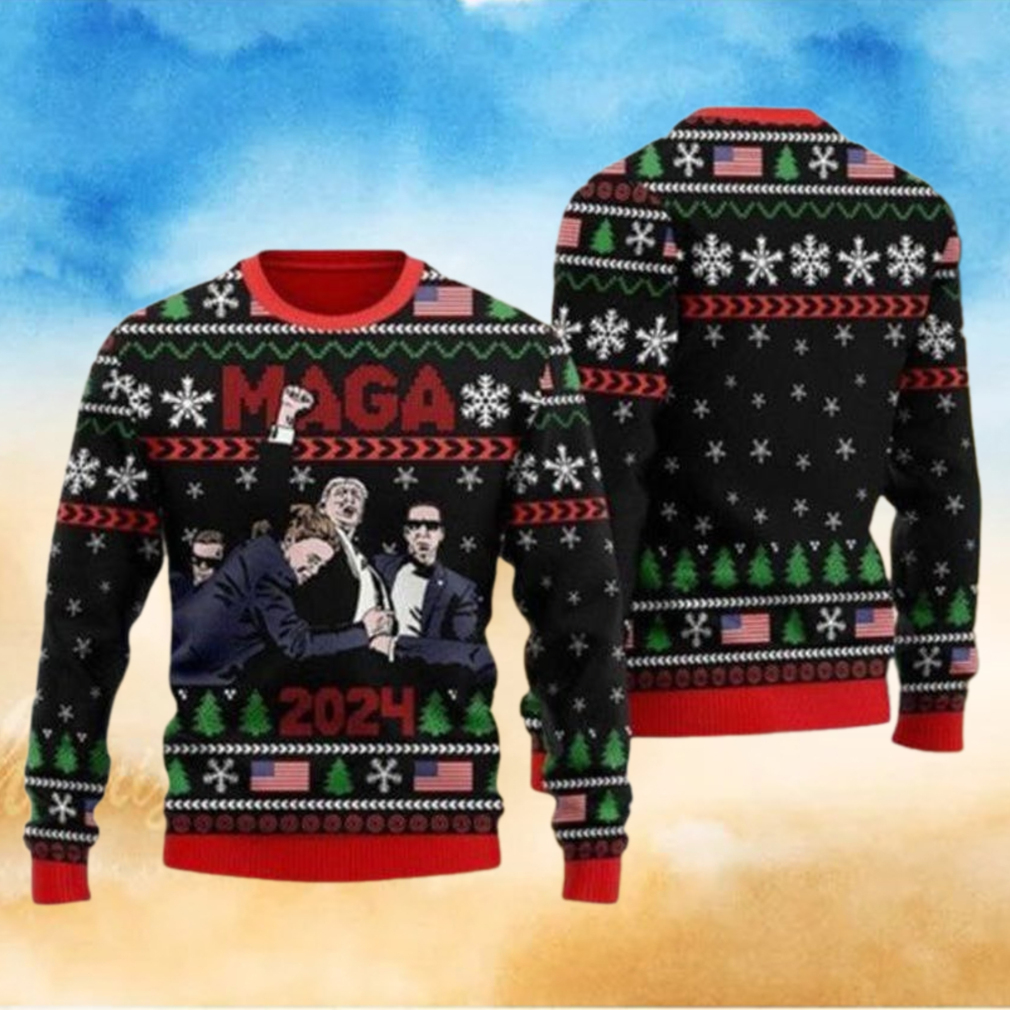 Trump Maga 2024 Ugly Christmas Sweater Trump Maga 2024 Ugly Christmas Sweater