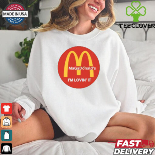 Trump Mcdonalds Shirt Funny Trendy MAGA Lovin’ It, men shirt