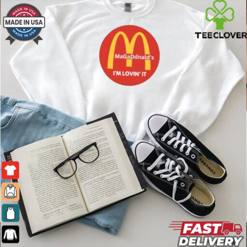 Trump Mcdonalds Shirt Funny Trendy MAGA Lovin’ It, men shirt