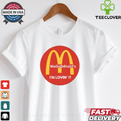 Trump Mcdonalds Shirt Funny Trendy MAGA Lovin’ It, men shirt