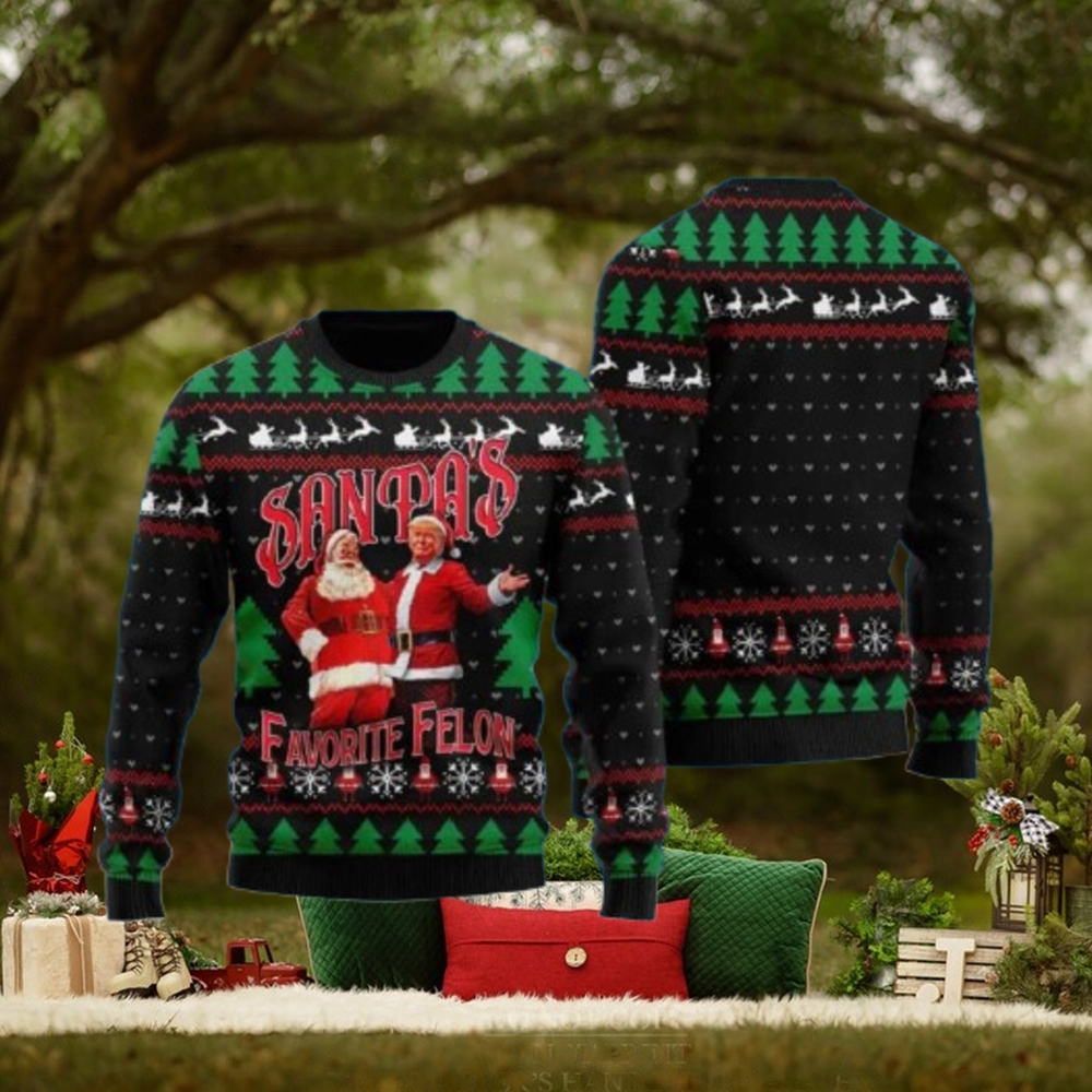 Trump Santa’s Favorite Felon Ugly Christmas Sweater Trump Santa’s Favorite Felon Ugly Christmas Sweater