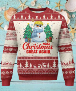 Trump Snowman Make Christmas Great Again Ugly Christmas Sweater