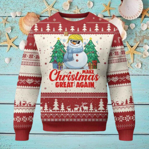 Trump Snowman Make Christmas Great Again Ugly Christmas Sweater