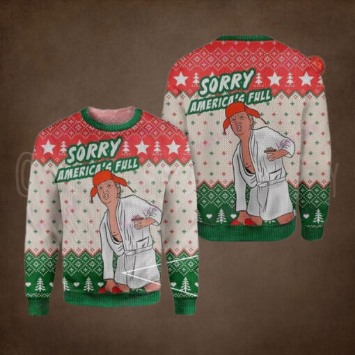 Trump Sorry America’s Full Christmas Sweater – Unisex Funny Winter Holiday Ugly Christmas Sweater