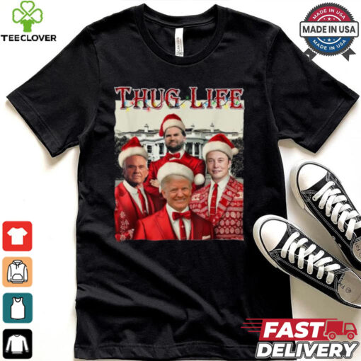 Trump Squad Thug Life Vance Kennedy Elon Santa Christmas T Shirts