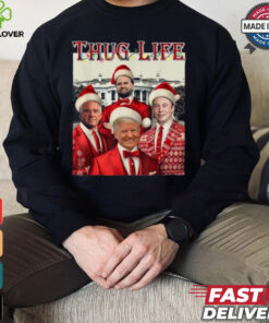 Trump Squad Thug Life Vance Kennedy Elon Santa Christmas T Shirts