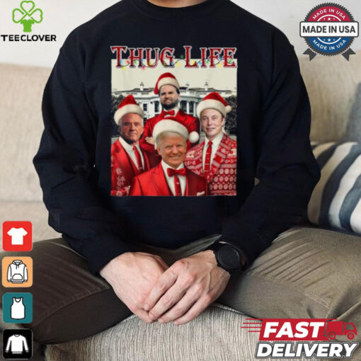Trump Squad Thug Life Vance Kennedy Elon Santa Christmas T Shirts