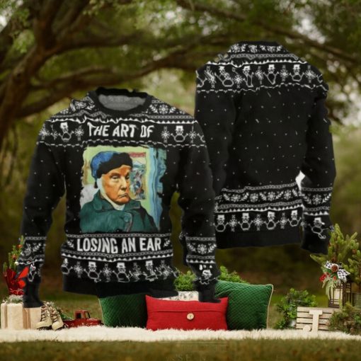 Trump The Art Of Losing An Ear Ugly Christmas Sweater