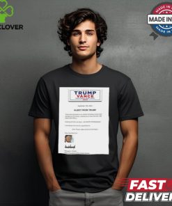 Trump Vance 2024 Alert From Trump – Safe And Well Shirt