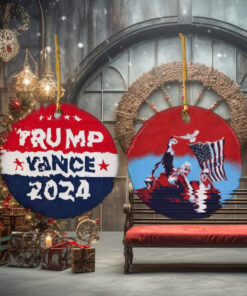 Trump Vance 2024 Christmas Ornament, Trump For President Holiday Ornament