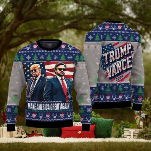 Trump Vance Make America Great Again 2024 Ugly Christmas Sweater