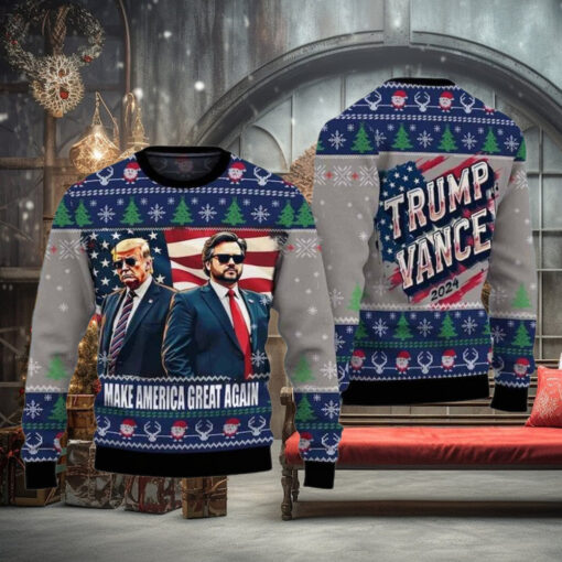 Trump Vance Make America Great Again 2024 Ugly Christmas Sweater