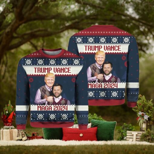Trump Vance Step Brothers Maga 2024 Ugly Christmas Sweater Gift For Holiday