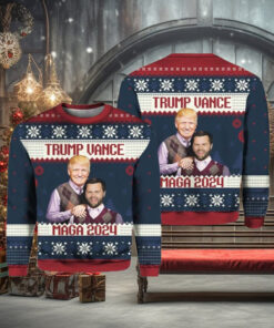 Trump Vance Step Brothers Maga 2024 Ugly Christmas Sweater Gift For Holiday