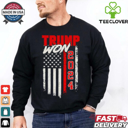 Trump Won 2024 America flag shirt