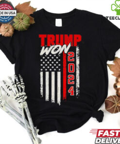 Trump Won 2024 America flag shirt