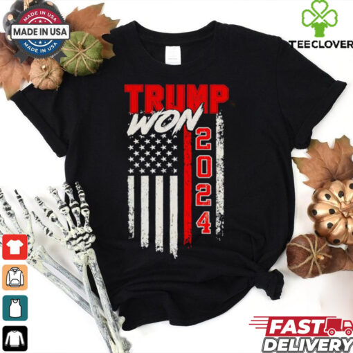 Trump Won 2024 America flag shirt