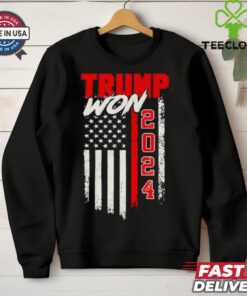 Trump Won 2024 America flag shirt